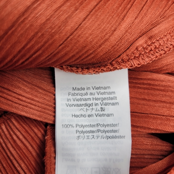 Madewell Texture and Thread Micropleat Top Size Medium Rust, Burnt Orange - Picture 8 of 10